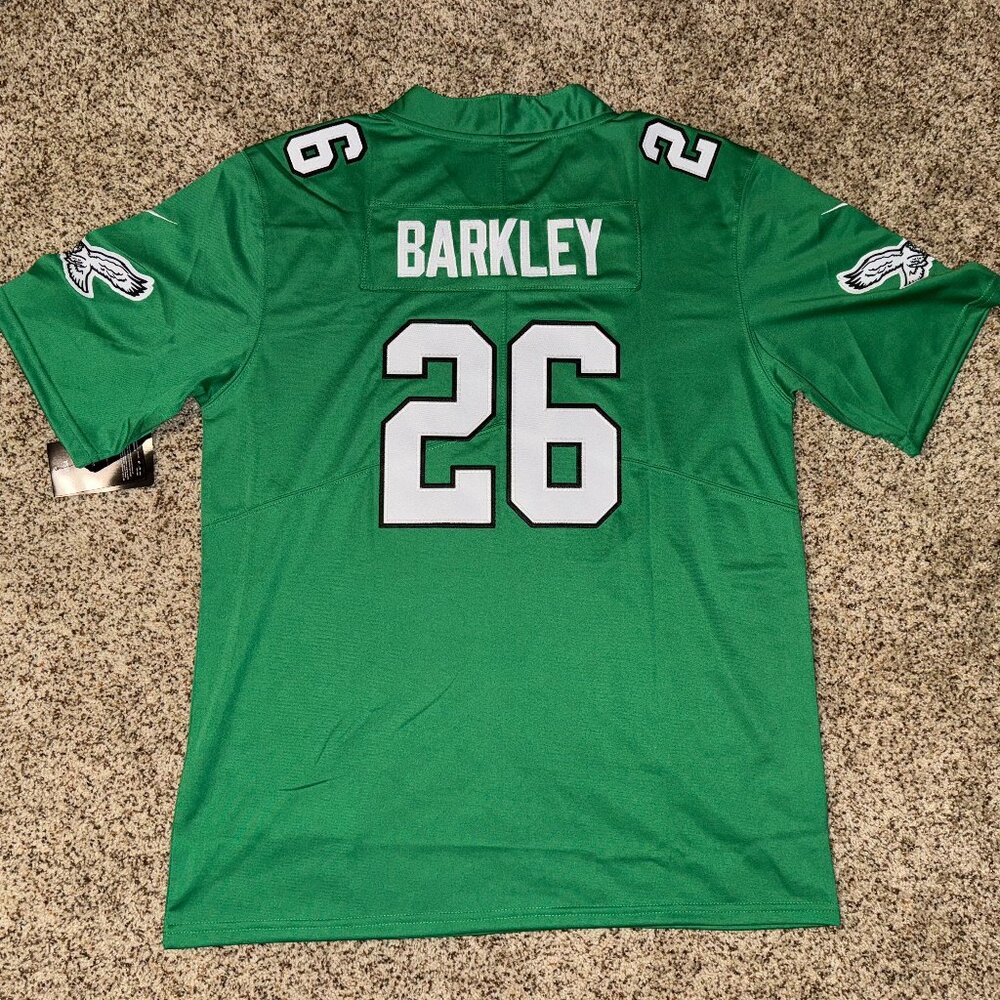 Saquon Barkley #26 Jersey | Philadelphia Eagles | Kelly Green | Size: L